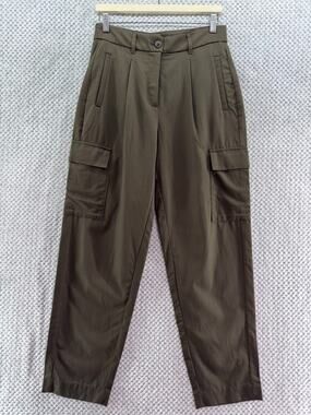Old Navy Pants Womens S Brown Extra High Rise Taylor Straight Trouser Adjustable